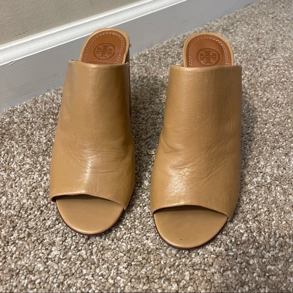 Tory Burch Raya mules womens size 8.5 sand in color - Picture 5 of 11